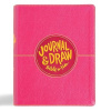 CSB Journal and Draw Bible for Kids, Pink LeatherTouch, Black Letter, Wide-Margins, Journaling Space,, Devotionals, Activity Pages